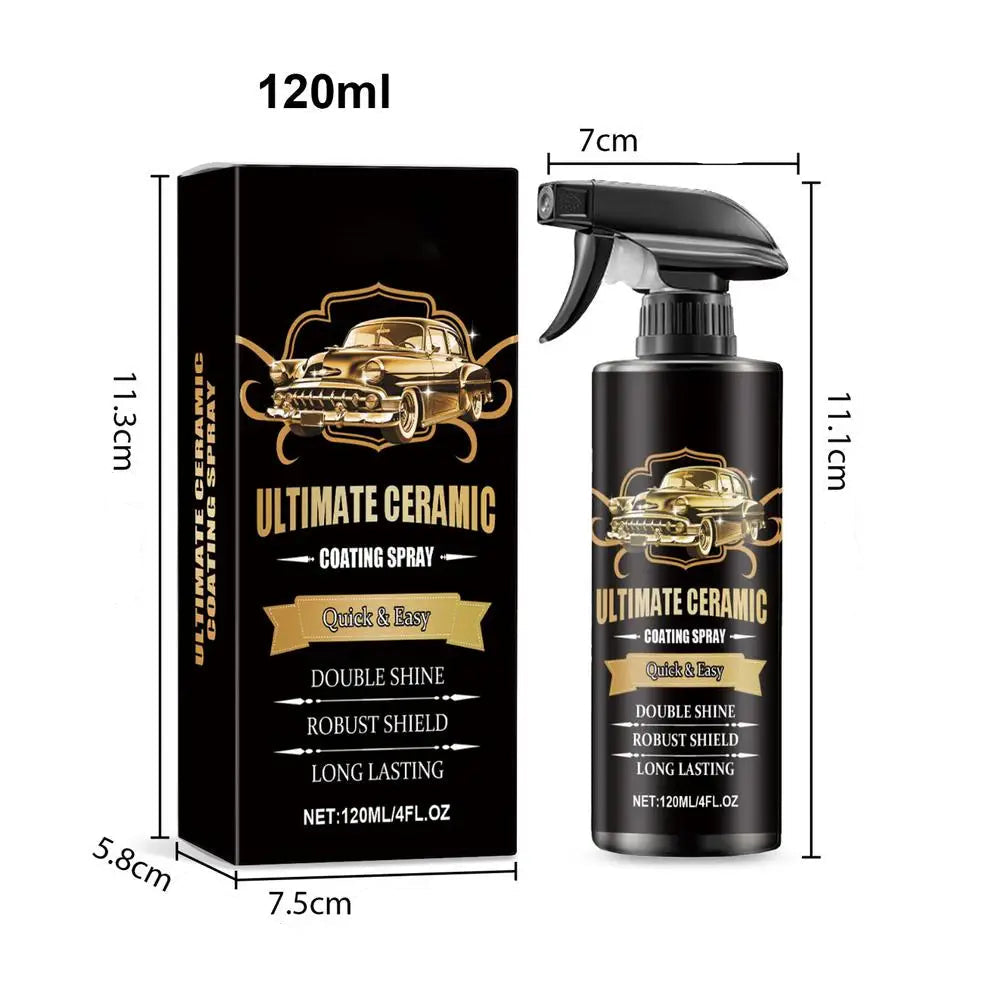 120ml Automobile Ceramic Coating Spray Car Coating Cleaner Automobile Coating Waterproof Clear Coating Agent Clean Spray